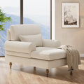 Chaise longue à dossier réglable – Chaise d'appoint intérieure moderne surdimensionnée