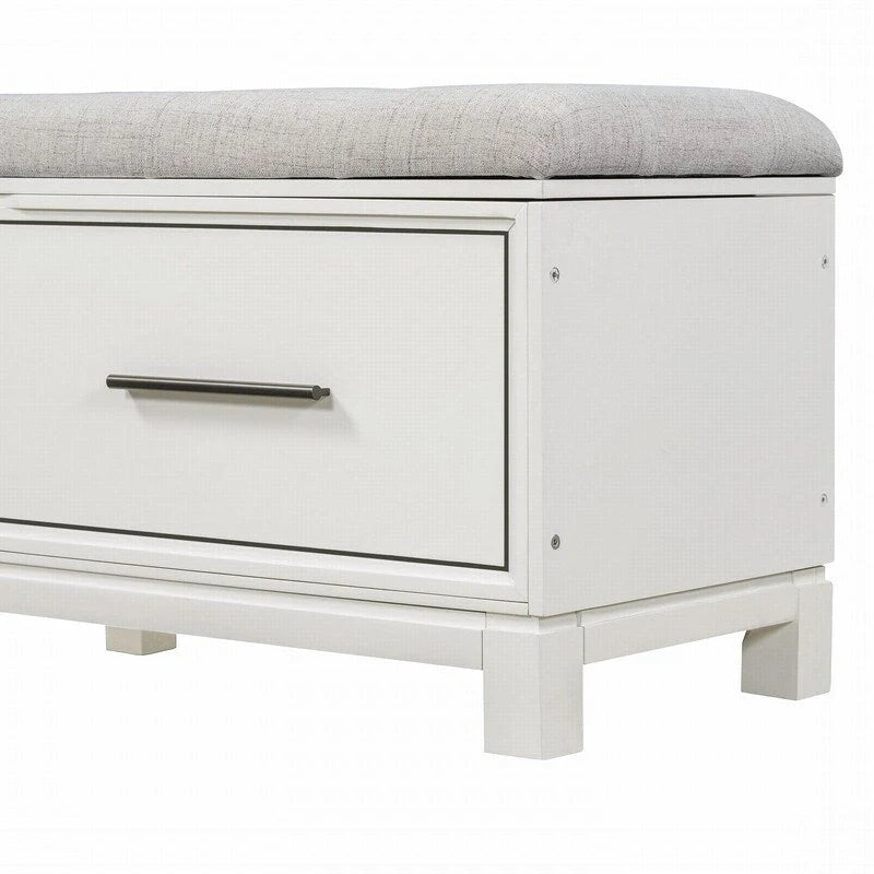 Banc à chaussures de rangement avec coussin amovible, compartiment caché et étagère inférieure