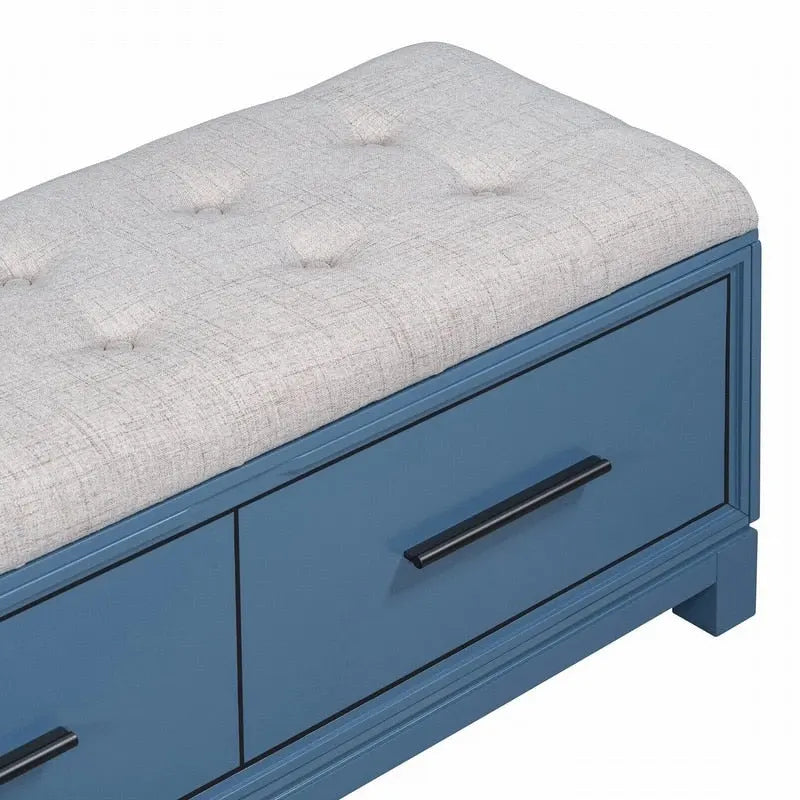 Banc à chaussures de rangement avec coussin amovible, compartiment caché et étagère inférieure