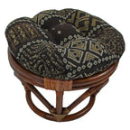 Bali 18-inch Footstool with Tapestry Cushion