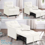 Fauteuil-lit convertible 3-en-1 avec dossier réglable