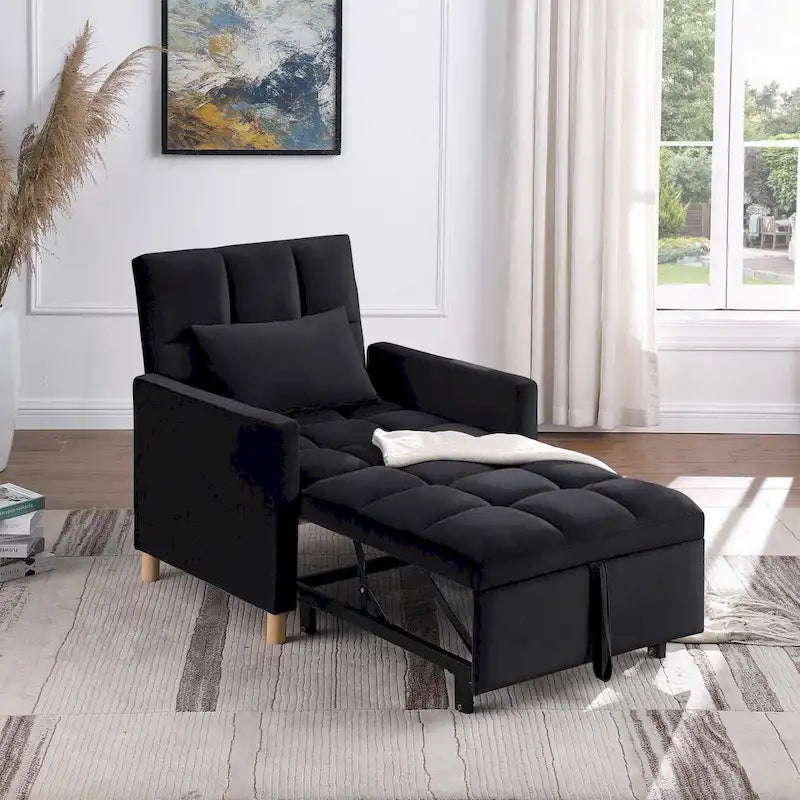 Fauteuil-lit convertible 3-en-1 avec dossier réglable