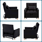 Fauteuil-lit convertible 3-en-1 avec dossier réglable