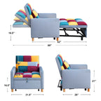 Fauteuil-lit convertible 3-en-1 avec dossier réglable