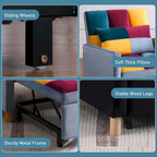 Fauteuil-lit convertible 3-en-1 avec dossier réglable