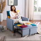 Fauteuil-lit convertible 3-en-1 avec dossier réglable