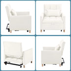 Fauteuil-lit convertible 3-en-1 avec dossier réglable