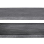 Table basse en bois de manguier de 147 cm avec étagère inférieure ouverte et piètement traîneau gris anthracite