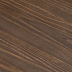 Table basse rectangulaire en bois de pin massif avec étagère de rangement inférieure