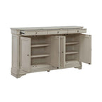 Buffet d'entrée brossé avec tiroirs et étagères réglables – Bois d'acacia