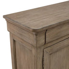 Buffet d'entrée brossé avec tiroirs et étagères réglables – Bois d'acacia