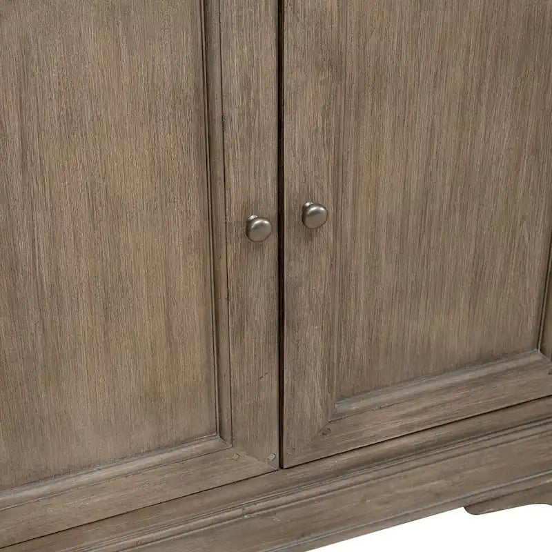 Buffet d'entrée brossé avec tiroirs et étagères réglables – Bois d'acacia