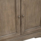 Buffet d'entrée brossé avec tiroirs et étagères réglables – Bois d'acacia