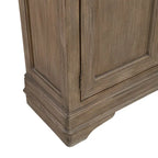 Buffet d'entrée brossé avec tiroirs et étagères réglables – Bois d'acacia