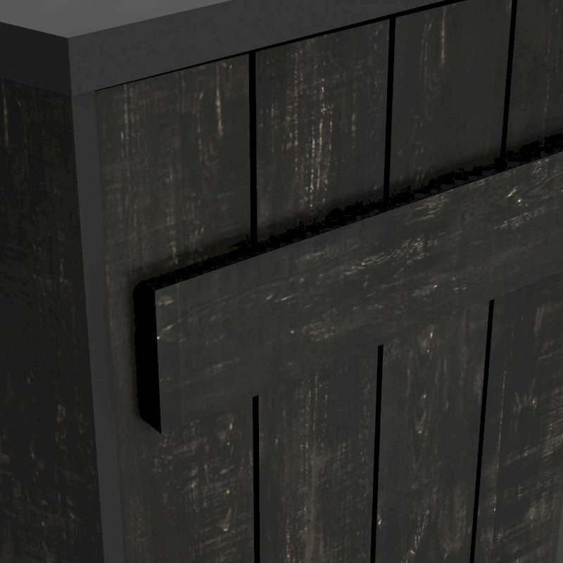 Meuble de rangement pour vins, style planche de ferme, avec casier en X – 28 bouteilles, 119 cm