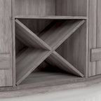 Meuble de rangement pour vins, style planche de ferme, avec casier en X – 28 bouteilles, 119 cm