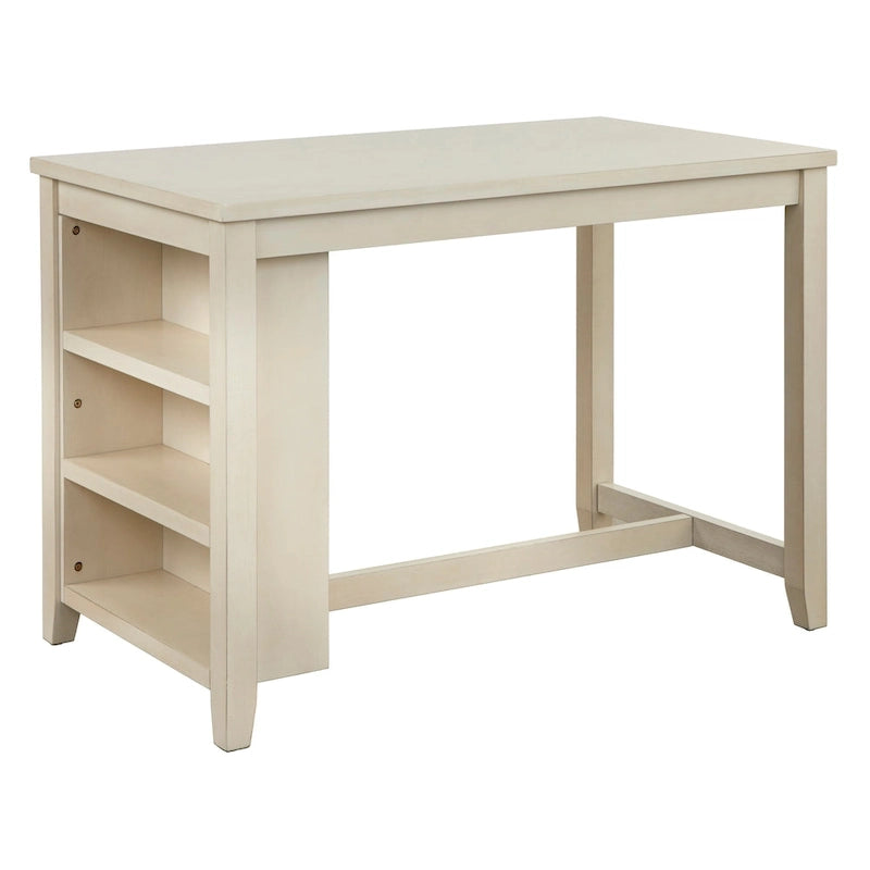 Table de rangement hauteur comptoir avec étagères ouvertes de style fermier