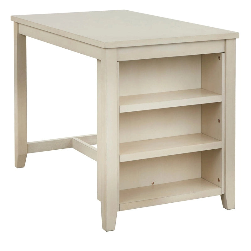 Table de rangement hauteur comptoir avec étagères ouvertes de style fermier