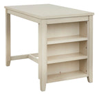 Table de rangement hauteur comptoir avec étagères ouvertes de style fermier
