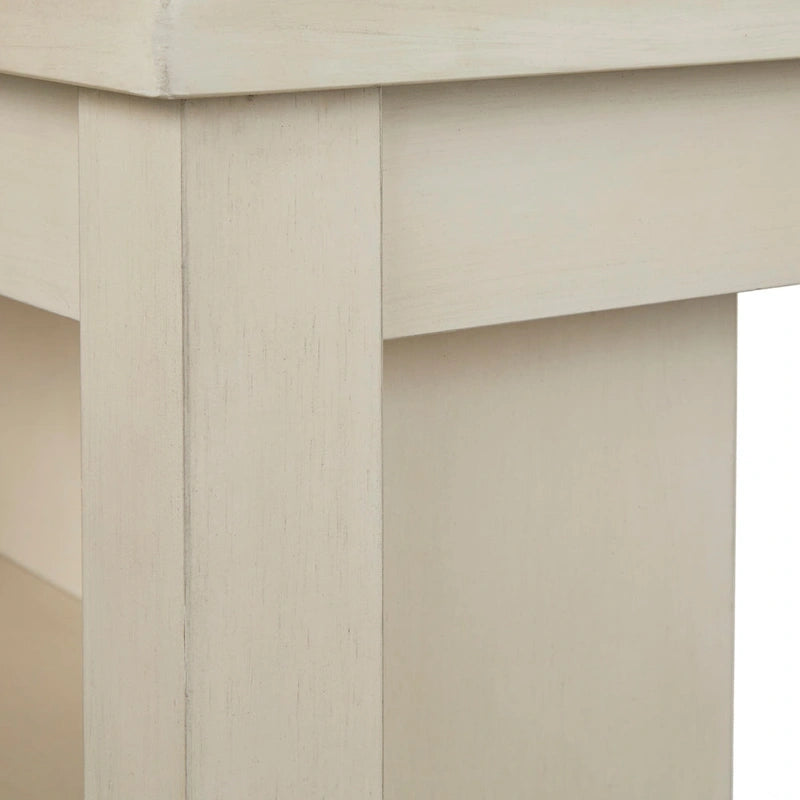 Table de rangement hauteur comptoir avec étagères ouvertes de style fermier