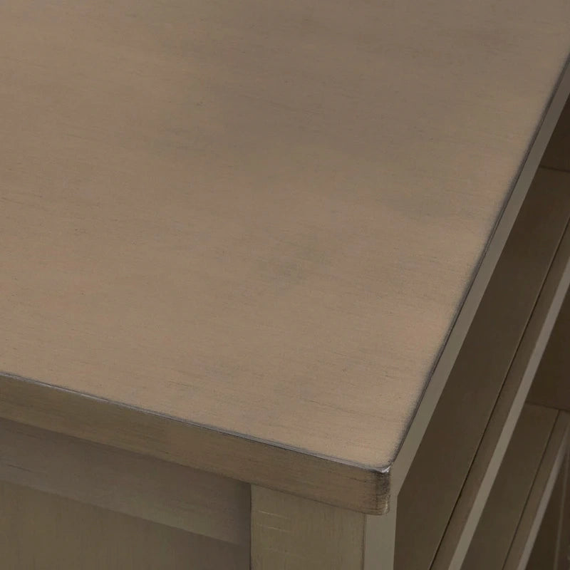 Table de rangement hauteur comptoir avec étagères ouvertes de style fermier