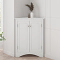 Meuble d'angle de salle de bain triangulaire avec étagères réglables