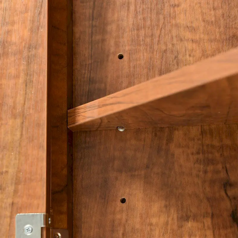 Meuble d'angle de salle de bain triangulaire avec étagères réglables