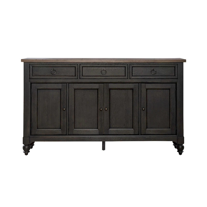 Buffet de couloir style ferme avec tiroirs et portes d'armoire