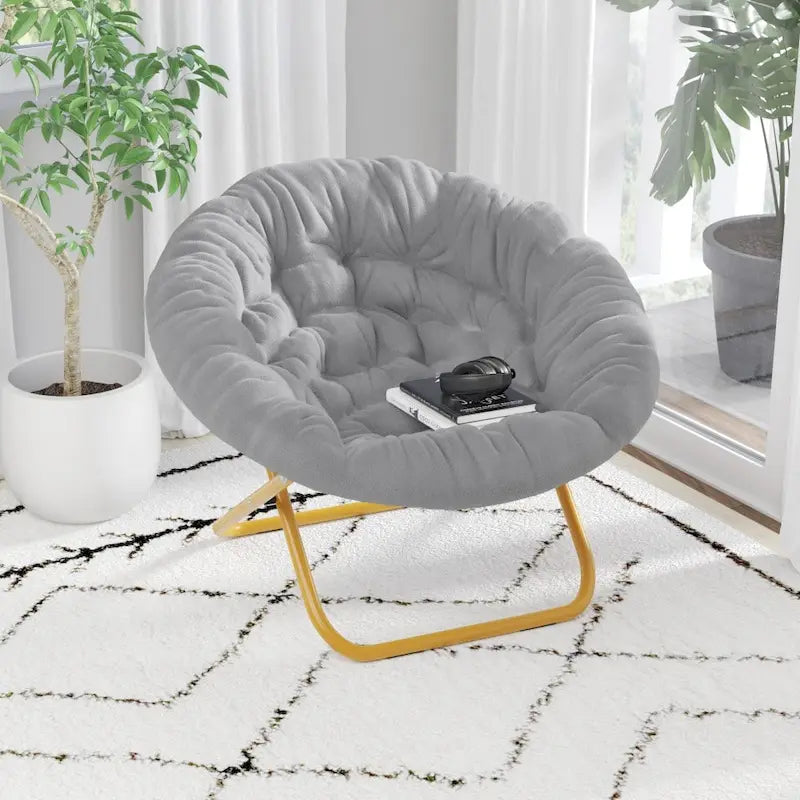 Chaise soucoupe pliante surdimensionnée – Extra large et rembourrée