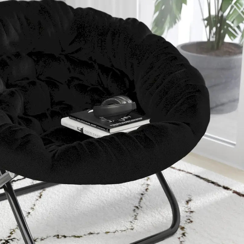 Chaise soucoupe pliante surdimensionnée – Extra large et rembourrée