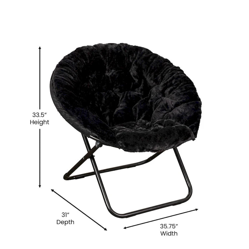 Chaise soucoupe pliante surdimensionnée – Extra large et rembourrée