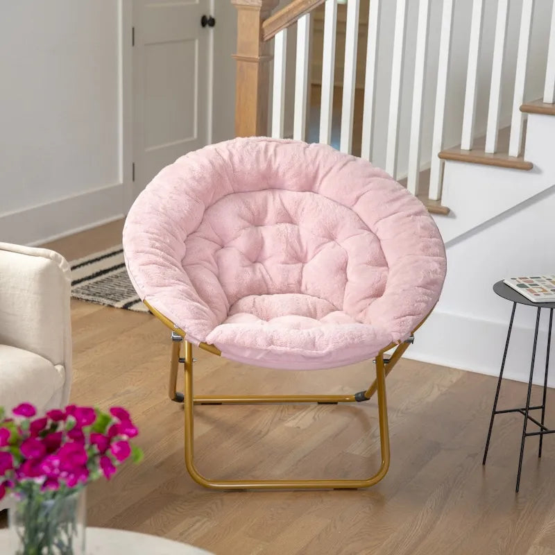 Chaise soucoupe pliante surdimensionnée – Extra large et rembourrée