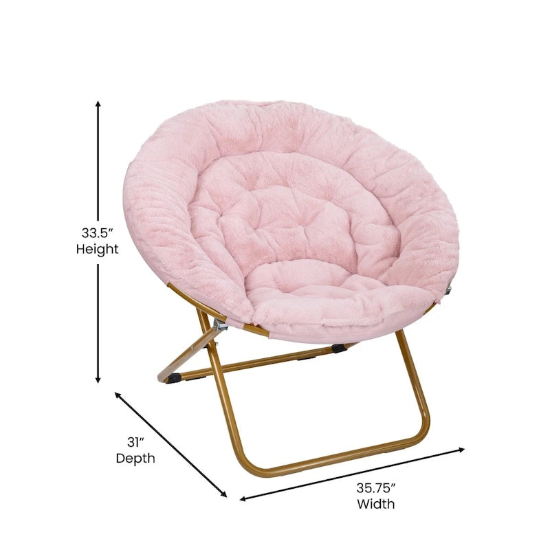 Chaise soucoupe pliante surdimensionnée – Extra large et rembourrée