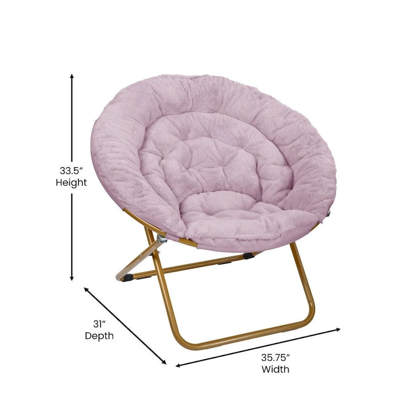 Chaise soucoupe pliante surdimensionnée – Extra large et rembourrée