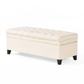 Banc de rangement capitonné avec couvercle à fermeture amortie
