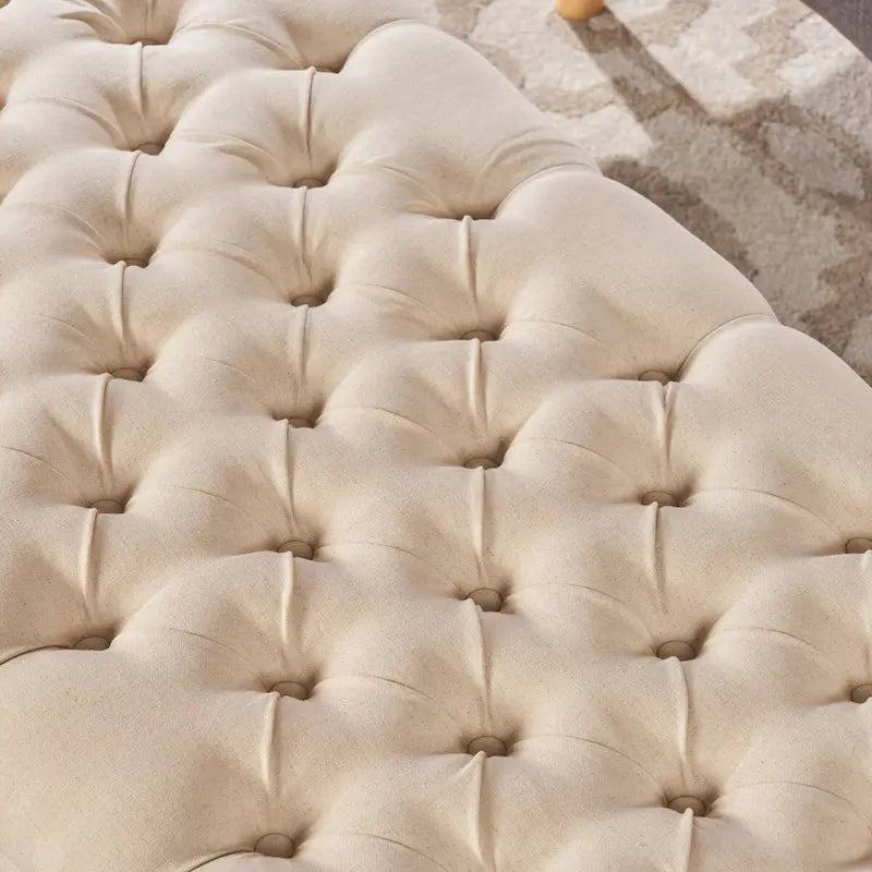 Banc de rangement capitonné avec couvercle à fermeture amortie