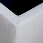 Banc de rangement capitonné avec couvercle à fermeture amortie