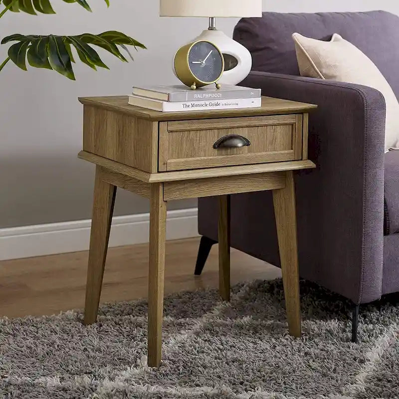 Table d'appoint haute avec tiroir à extension complète et concentrateur USB intégré