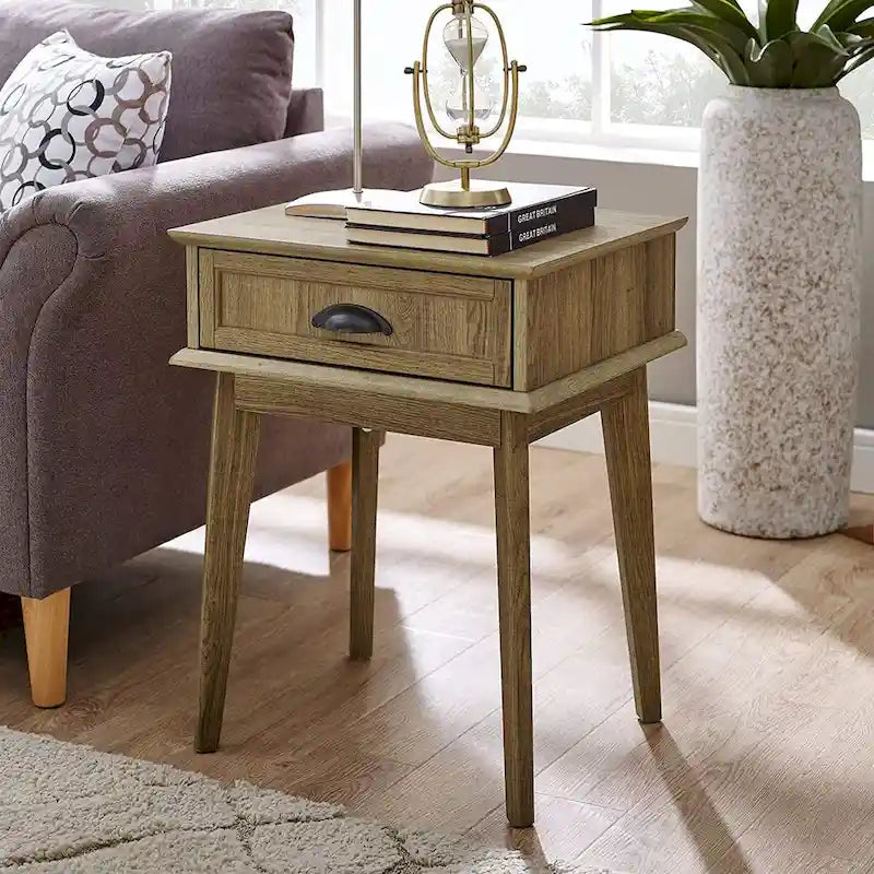 Table d'appoint haute avec tiroir à extension complète et concentrateur USB intégré