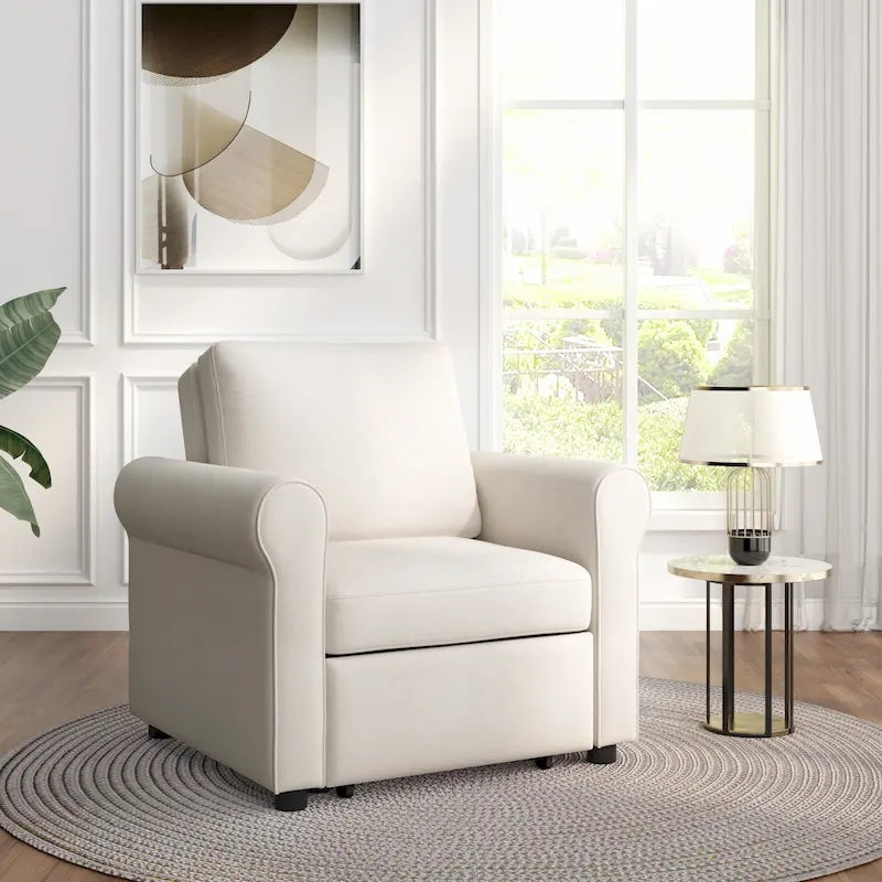 Fauteuil-lit convertible 3-en-1 – Canapé, chaise longue et lit avec dossier réglable