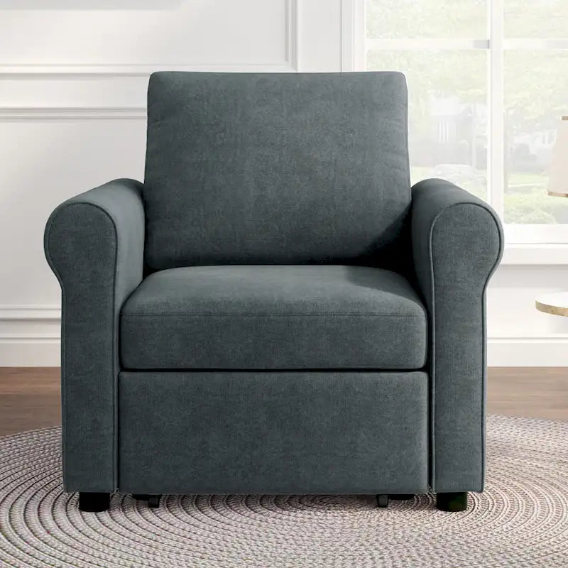 Fauteuil-lit convertible 3-en-1 – Canapé, chaise longue et lit avec dossier réglable