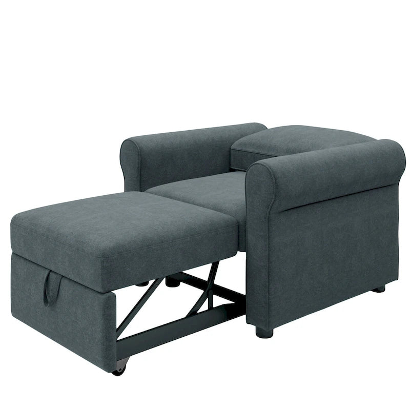 Fauteuil-lit convertible 3-en-1 – Canapé, chaise longue et lit avec dossier réglable