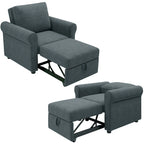 Fauteuil-lit convertible 3-en-1 – Canapé, chaise longue et lit avec dossier réglable
