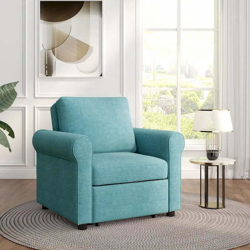 Fauteuil-lit convertible 3-en-1 – Canapé, chaise longue et lit avec dossier réglable