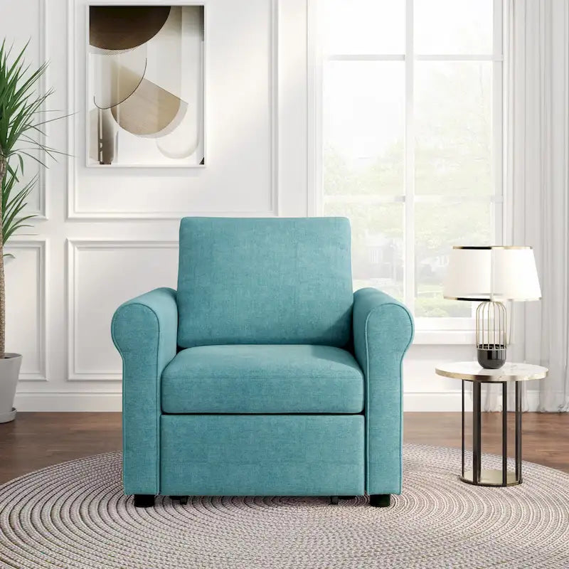 Fauteuil-lit convertible 3-en-1 – Canapé, chaise longue et lit avec dossier réglable
