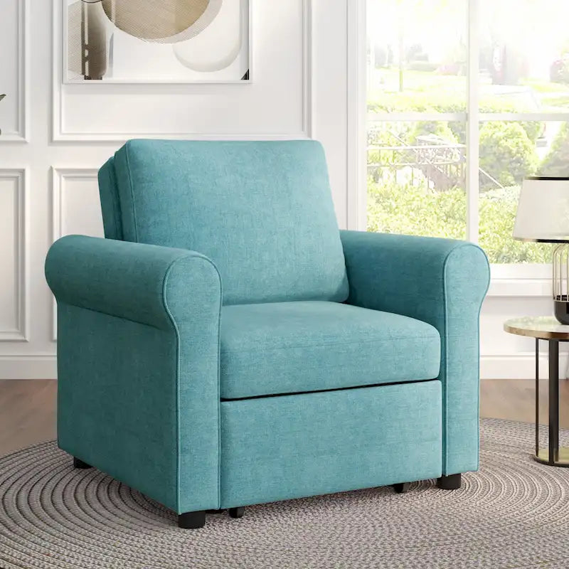 Fauteuil-lit convertible 3-en-1 – Canapé, chaise longue et lit avec dossier réglable
