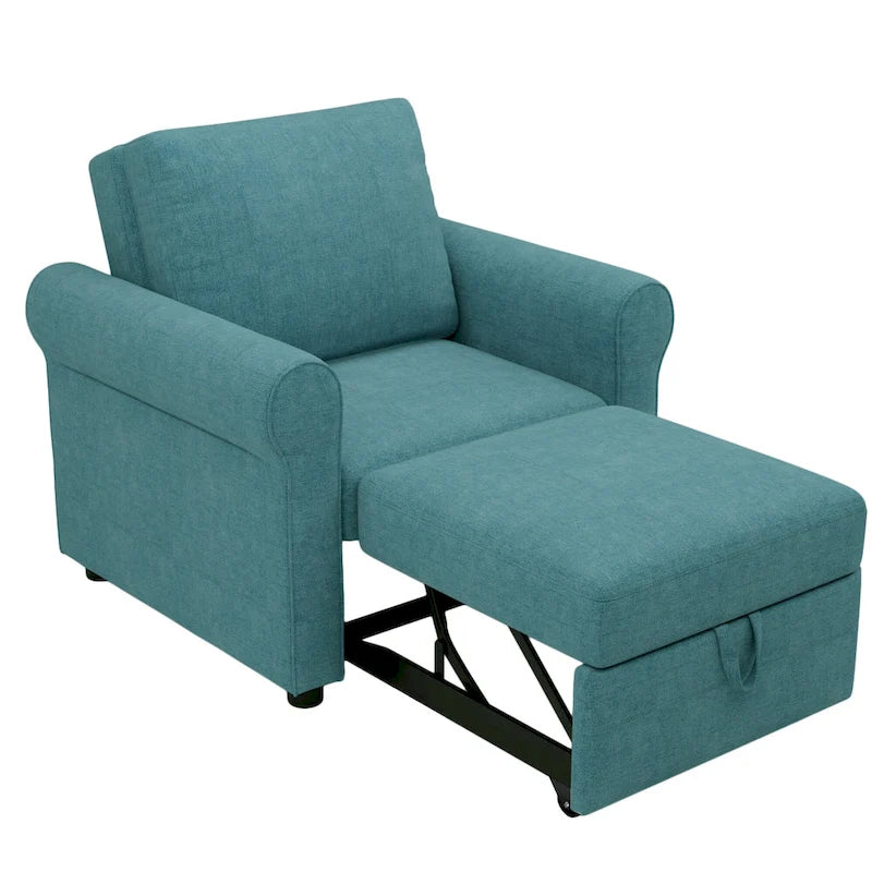 Fauteuil-lit convertible 3-en-1 – Canapé, chaise longue et lit avec dossier réglable