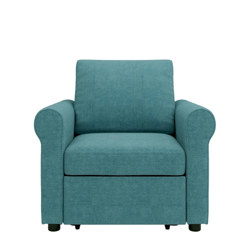 Fauteuil-lit convertible 3-en-1 – Canapé, chaise longue et lit avec dossier réglable