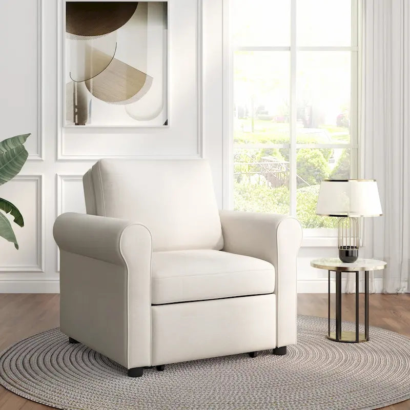 Fauteuil-lit convertible 3-en-1 – Canapé, chaise longue et lit avec dossier réglable