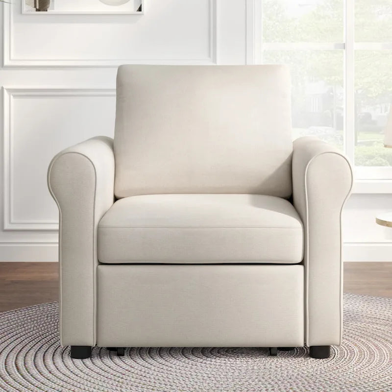 Fauteuil-lit convertible 3-en-1 – Canapé, chaise longue et lit avec dossier réglable